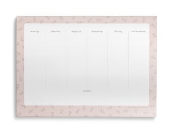 Notepad "Weekly Planner" - (German) DIN A4 Illustration To Do List Conscious eco friendly sustainable