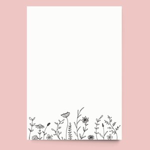 Postkarte "Blumenwiese" - Illustration Recyclingpapier neutral floral