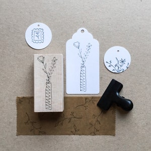 Stempel "Blumen-Vase" - 24x65mm