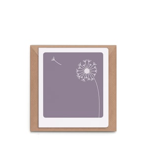 schlichte Trauerkarte - Trauer Karte schlicht modern Pusteblume Löwenzahn Verlust elegant Kondolenz grau weiss Blüte Sterbekarte Beileid