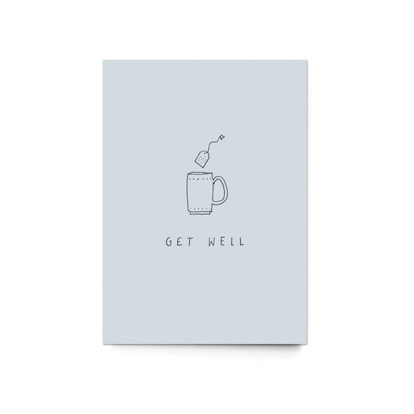 Postcard "Get well" (Set of 3) recycled paper