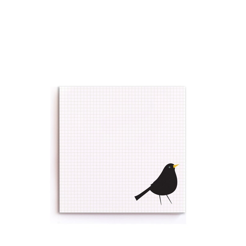 Notizblock Amsel 98x98 mm Recyclingpapier image 1