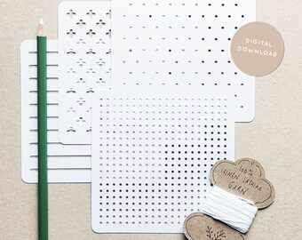 Sashiko Schablonen SVG Datei für Schneidplotter