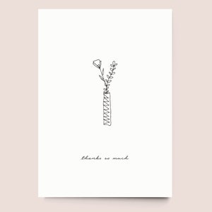 Postcard "thanks so much" // thank you recycled paper