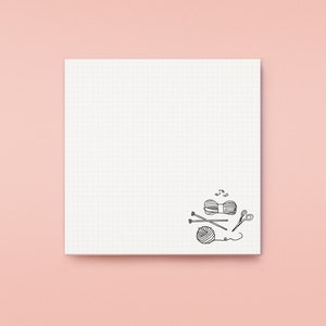 Notepad "Knit Love" - 98x98 mm recycled paper