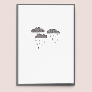Rainy Days - Modern Condolence Card illness crisis Grief Sympathy jobloss divorce