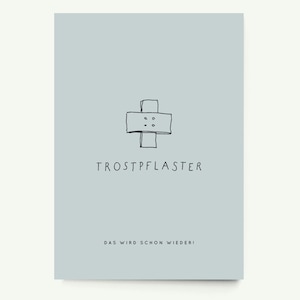 Postcard "Trostpflaster" // recycled paper