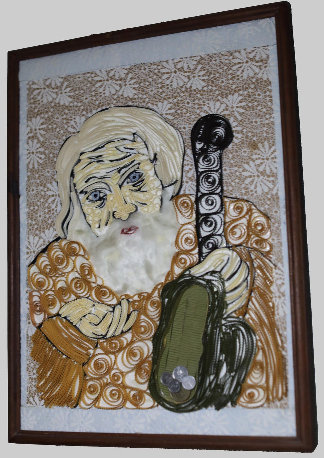 Old Musician Asking for Alms - Handmade Quilling Paper Art - Etsy