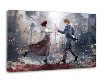 Expedition 33 Gustave Sophie Dancing Canvas Print, Romantic Wall Art Poster