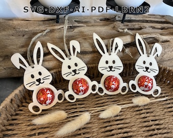 Easter ornament for chocolate balls / chocolates Easter bunny / laser file SVG / Easter table decoration / chocolate gift / chocolate holder / for Lindt Lindor