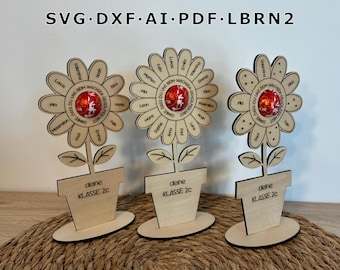 Laser file farewell gift for kindergarten teacher / flower with chocolate ball SVG / praline / kindergarten gift / for Lindt Lindor