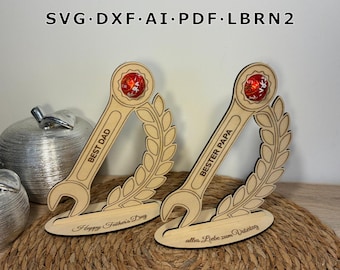 Laserbestand Beste Papa trofee / Vaderdagcadeau SVG / Trofee / Beker met chocoladebal / Praline / Cadeau voor papa / Vaderdag / Lindor