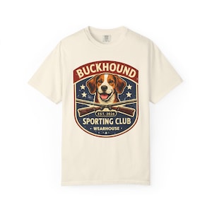 BuckhoundWearhouse Patches Sporting Club Unisex Garment-Dyed T-shirt