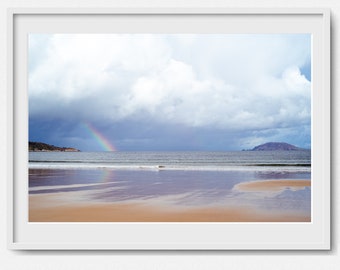 Rainbow on the Beach - Ballymastocker - County Donegal - Fine Art Print Living Room Large Wall Art landscape