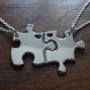 Zwei Best Friend Puzzle Anhänger Halsketten