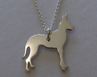 Silver Great Dane Necklace