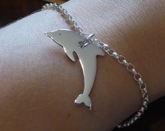 Silver Dolphin Charm Bracelet