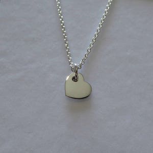 Silver Handmade Heart Charm 1.2mm image 1