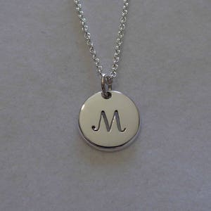 Handmade Sterling Silver Letter Necklace: Personalized Initial Pendant