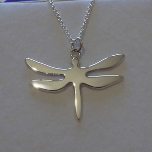Dragonfly Necklace Handmade in Argentium silver