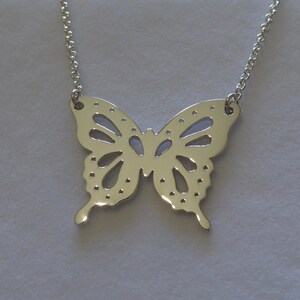 Silver Handmade Butterfly Pendant Necklace