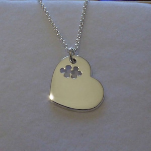 Heart with Puzzle, Autism Necklace, Missing Piece Pendant