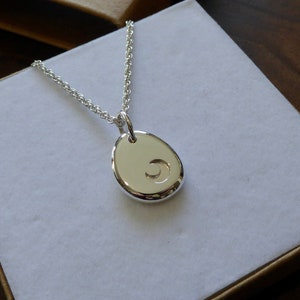 Argentium Silver Pebble Pendant Necklace
