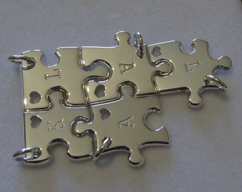 Silver Puzzle Charm Necklaces