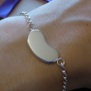 Silver Kidney Charm Bracelet Handmade