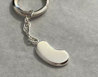 Silver Kidney Bean Keyring, Kidney Donor Keychain