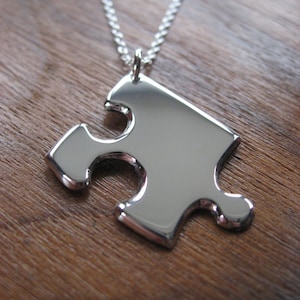 Silber Puzzle Anhänger mit Personalisierung