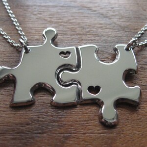 Two Best Friend Puzzle Pendant Necklaces