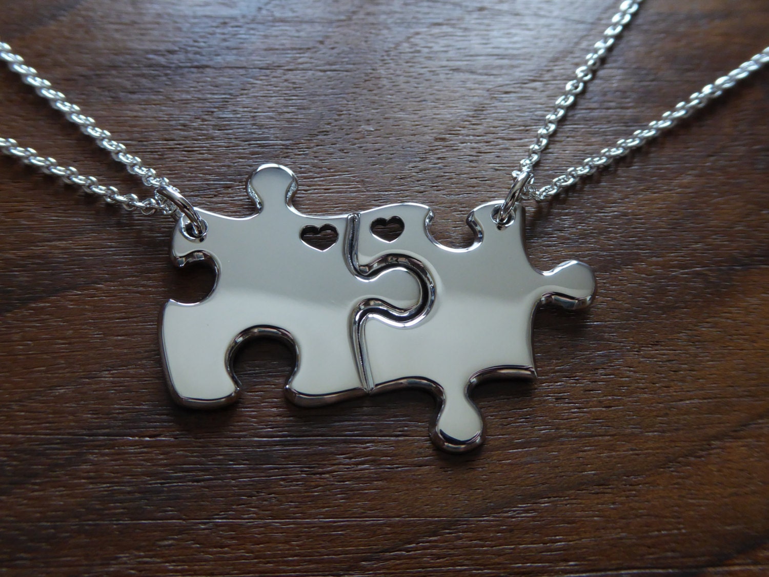 Two Best Friend Puzzle Pendant Necklaces Etsy