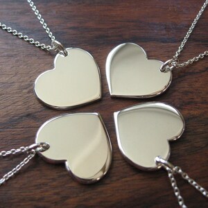 Handmade Silver Heart Necklaces