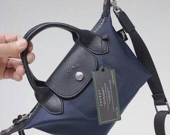 Longchamp Le Pliage Energy Style Mini Tote Bag, Navy Blue Crossbody Bag, The Perfect Gift for Her, Versatile Everyday Tote Bag