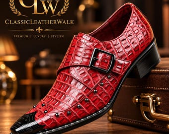 Men's Chelsea Boots, Square Toe Slip-On Ankle Boots, Buckle Rivet Faux Leather Boots, Business Casual Dress Shoes