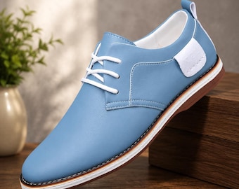 Zakelijke casual schoenen voor heren, leren Oxford-schoenen, klassieke veterschoenen voor op kantoor, formele schoenen
