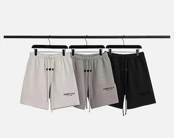 Oversized Essentials Shorts Elastic Waist Drawstring Casual Fleece Sweatshorts Streetwear Lounge Bottoms