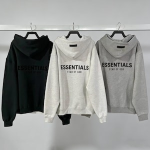 Essentials Oversized Hoodie | Unisex Streetwear Logo Sweatshirt Breathable Lightweight for Everyday Wear image 2