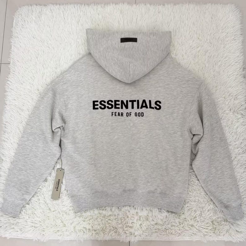 Essentials Oversized Hoodie | Unisex Streetwear Logo Sweatshirt Breathable Lightweight for Everyday Wear image 6