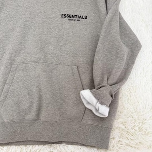 Essentials Oversized Hoodie | Unisex Streetwear Logo Sweatshirt Breathable Lightweight for Everyday Wear image 10