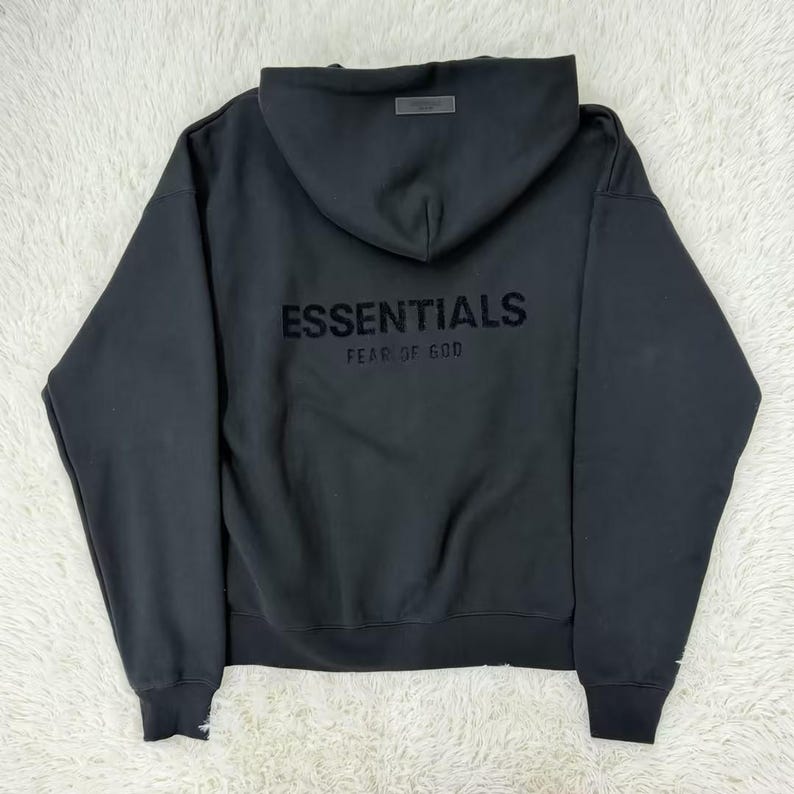 Essentials Oversized Hoodie | Unisex Streetwear Logo Sweatshirt Breathable Lightweight for Everyday Wear image 4
