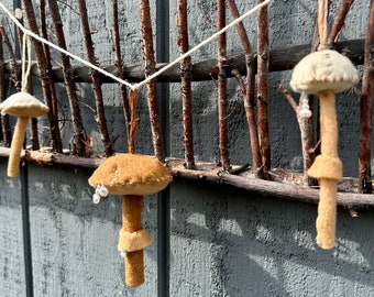 Mushroom woodland garland (lavender filled)