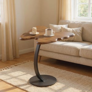 Mesita auxiliar mariposa, mesa de centro moderna, mesa auxiliar única, mesa pequeña con tablero de madera para sala de estar, decoración artística para mesita de noche.