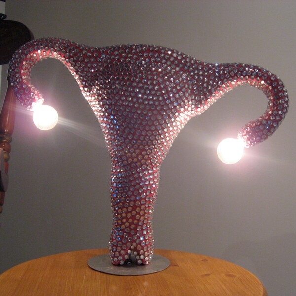 Vagina Lamp - Pink bedazzled lamp only - *ON HOLD*