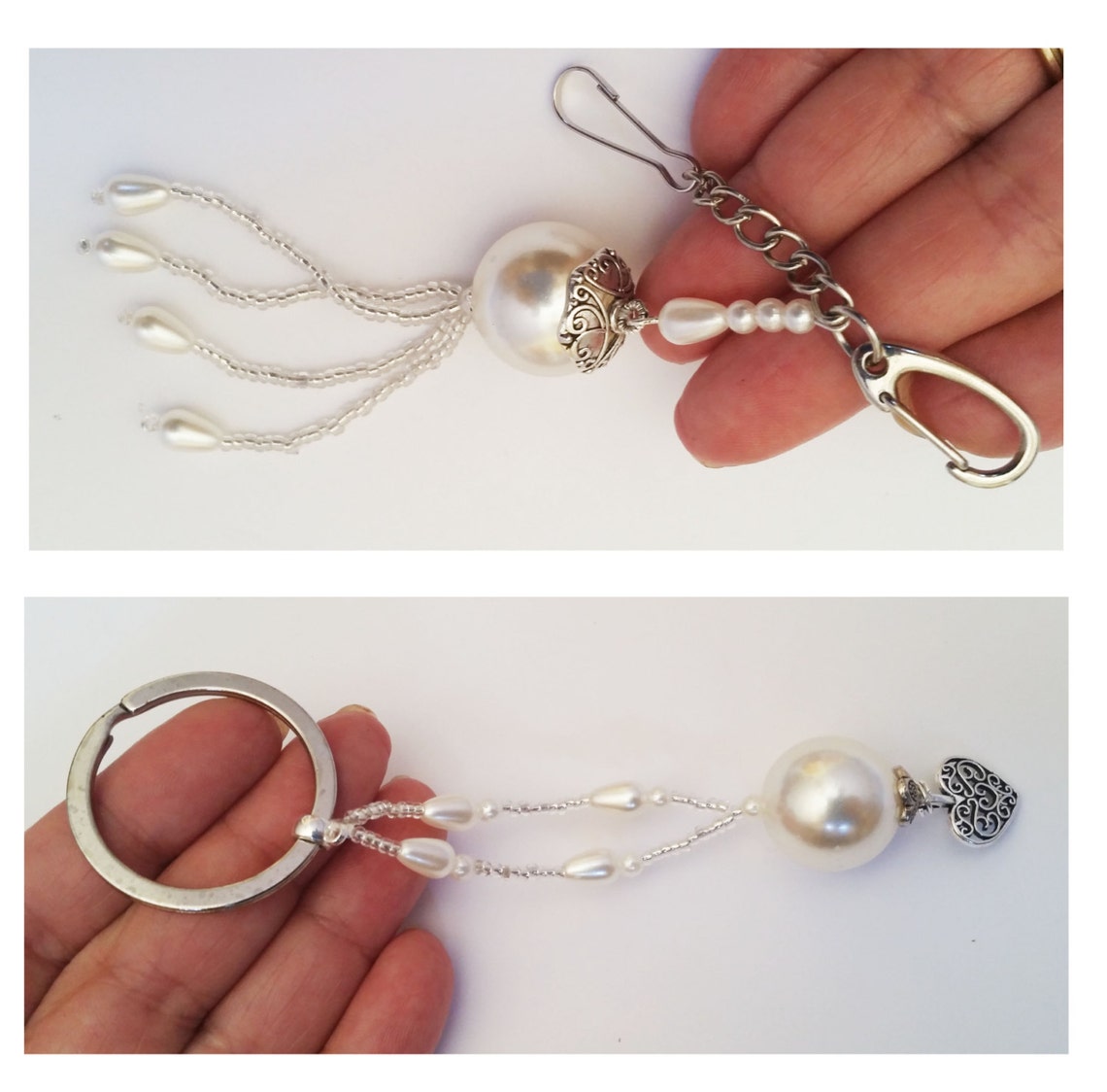 Pearls Charming Gift SET Bag Chain Accessorie & Keychain Key Etsy UK