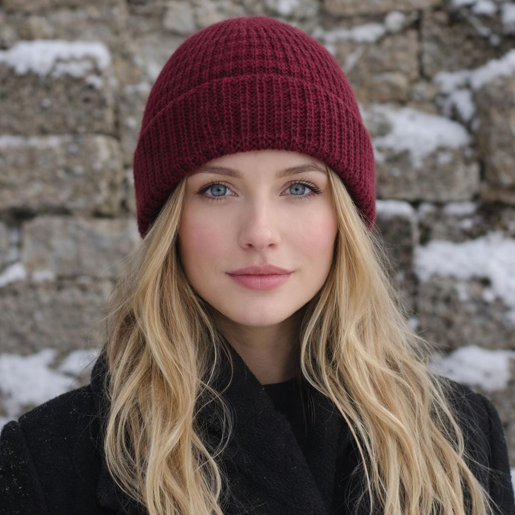Classic Ribbed Knit Hat Pattern PDF - Etsy