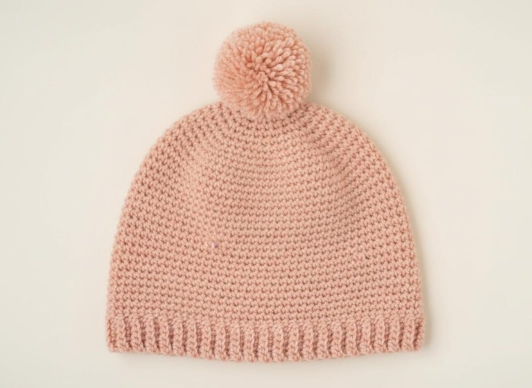 Crochet Baby Beanie Pattern PDF – Pom Pom Hat 0-24 Months - Etsy