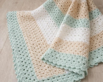 Patrón de crochet para manta de bebé súper simple