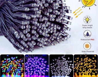 Solar Powered Fairy String Lights, Waterproof Garden Outdoor Decor, 8 Modes (50-500 LED)